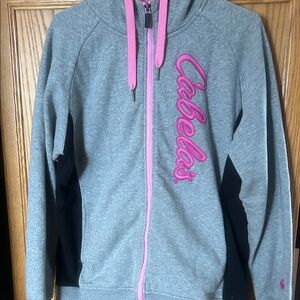 Cabela's Women's Gray and Pink Hoodie